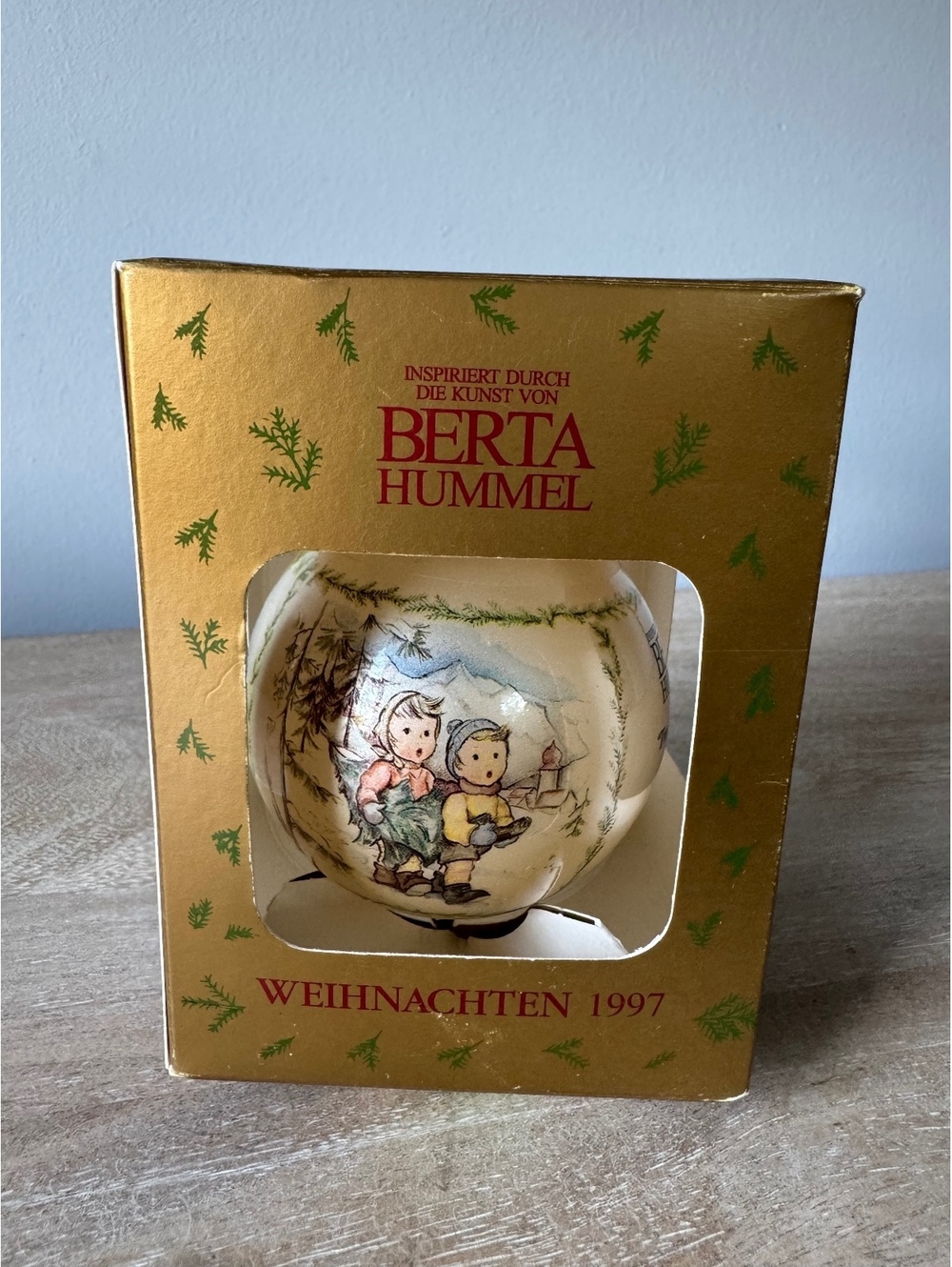 Berta Hummel Christmas Ornament 1997 Tree Trimming Time